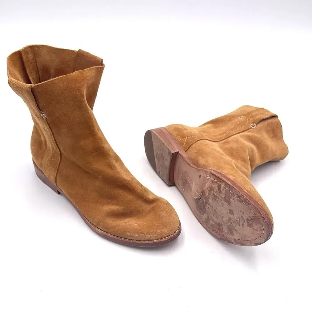 JOIE - REVOLVE Pinyon Boot cognac suede ankle booties size 7